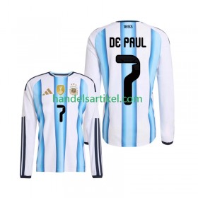 Argentinien Rodrigo De Paul 7 Heim Trikotsatz World Cup 2026 Langarm